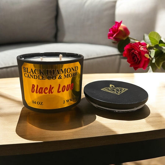 BLACK LOVE 14oz GLASS CANDLE