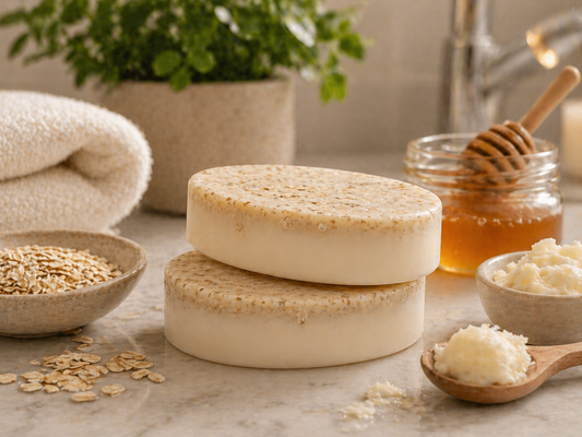 SHEA-HONEY-OAT EXFOLIATING BATH BAR